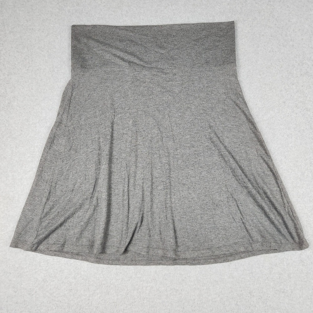 Old Navy A-Line Skirt Womens XL Gray High Waist Minimalist Casual Comfy Stretch